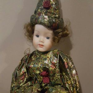 Vintage Girl Musical Porcelain Doll